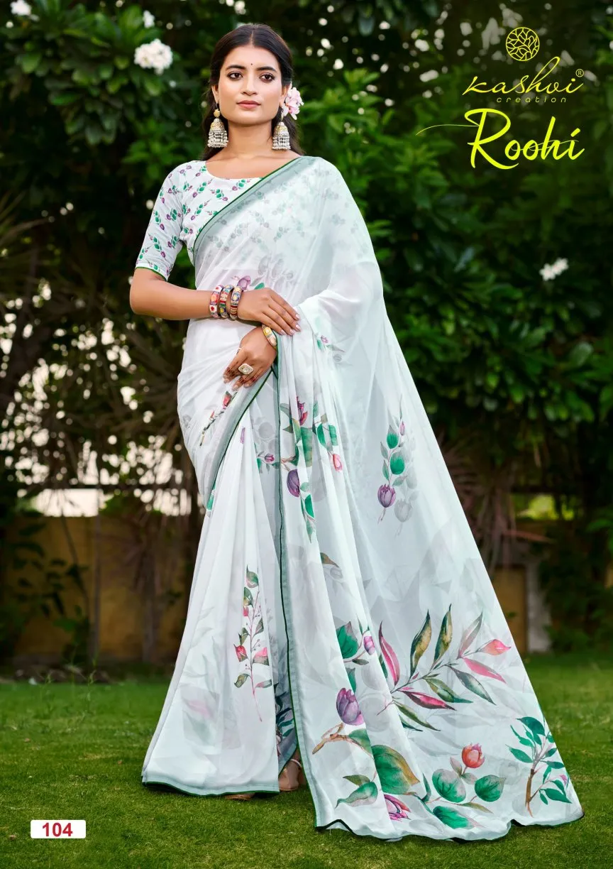 Kashvi Roohi Raga Digital Printed Casual Wear Saree Collection Sarees