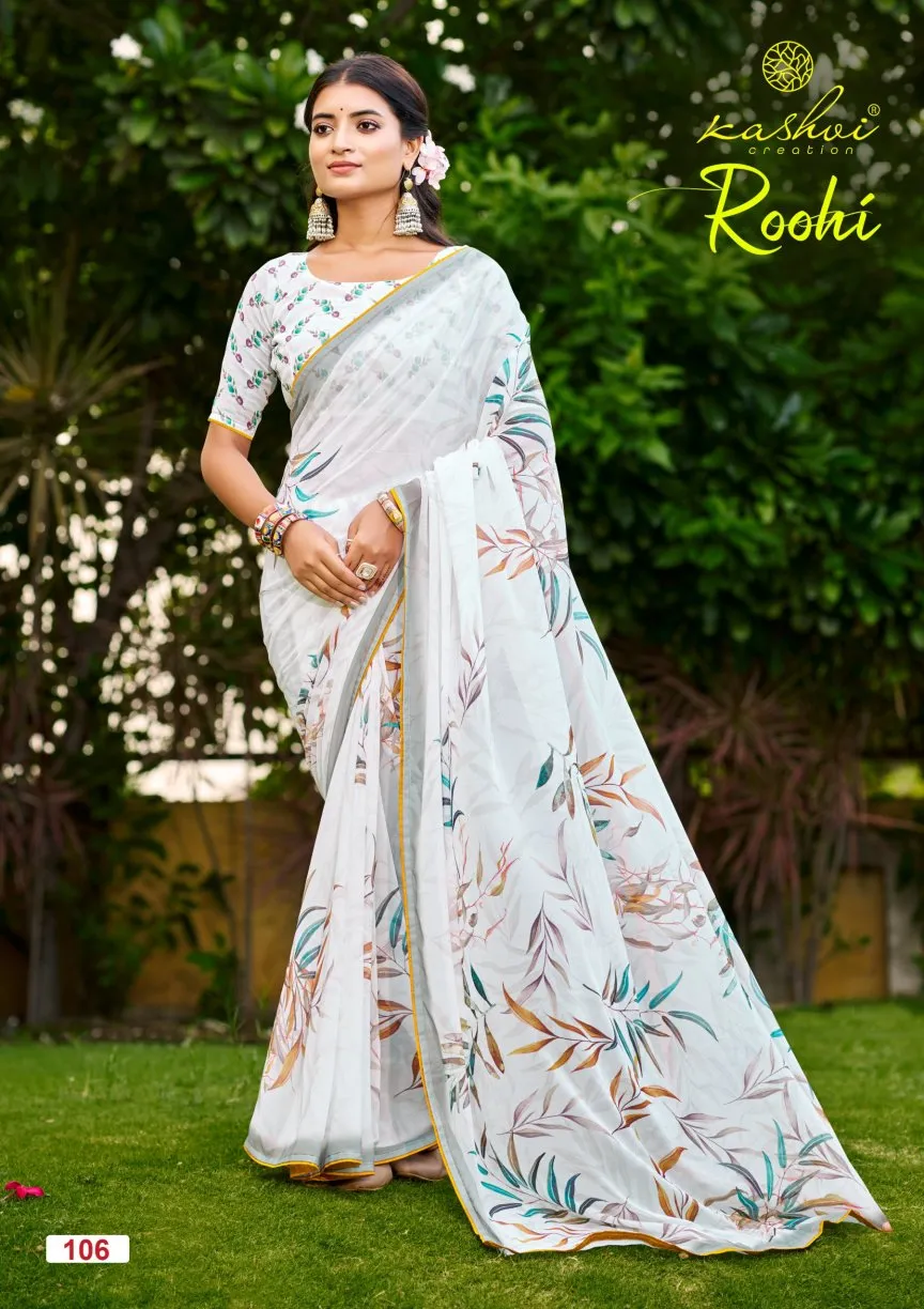 Kashvi Roohi Raga Digital Printed Casual Wear Saree Collection Sarees