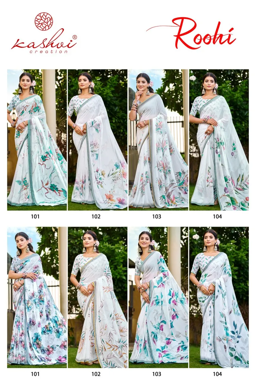 Kashvi Roohi Raga Digital Printed Casual Wear Saree Collection Sarees