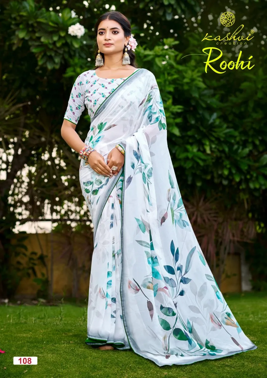 Kashvi Roohi Raga Digital Printed Casual Wear Saree Collection Sarees