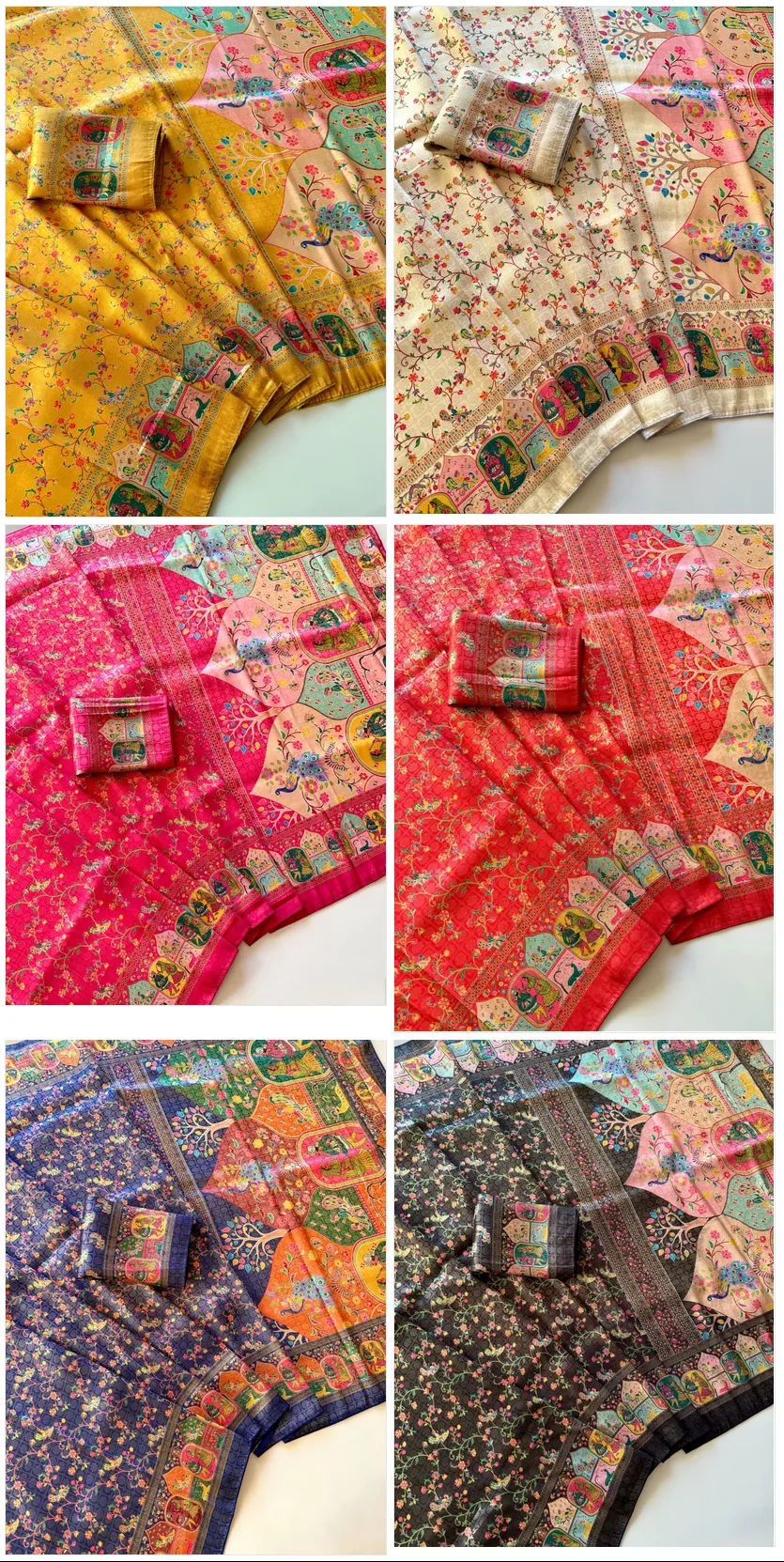 Kc 203 Softy Silk Printed Traditional Wear Saree Sarees