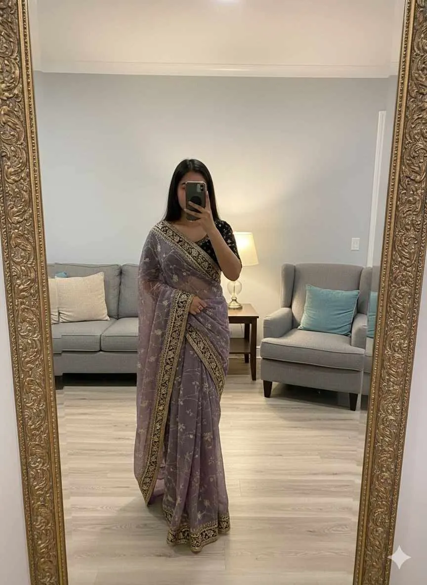 Kc 207 Moss Silk Sequins and Zari Worked Designer Saree Collection Sarees