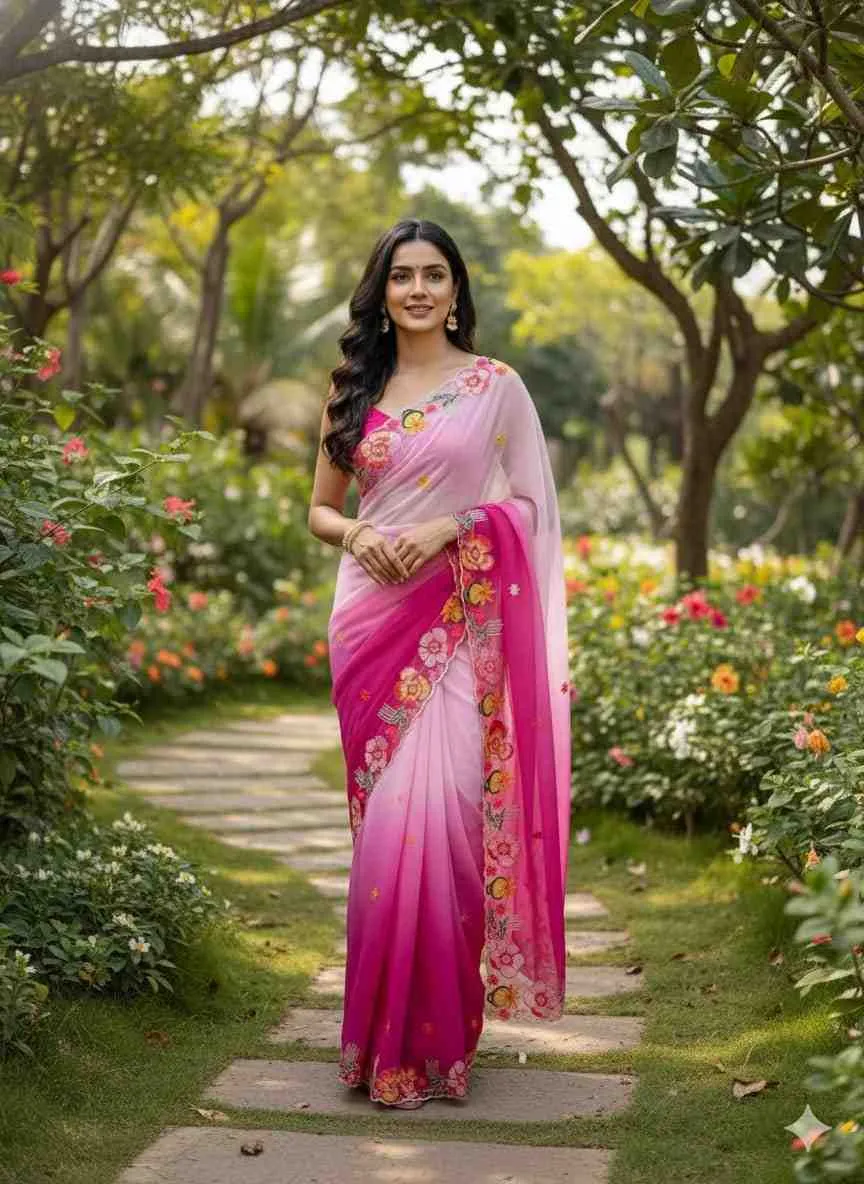 Kc 39 Georgette Sequence Party Wear Saree Collection Sarees - Image 2