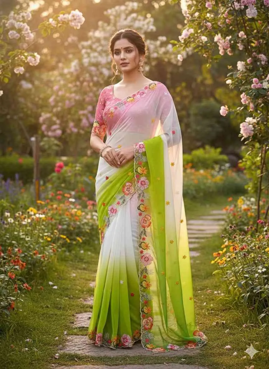Kc 39 Georgette Sequence Party Wear Saree Collection Sarees - Image 4