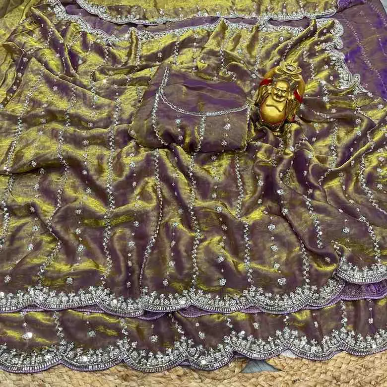 Kc 75 Space Silk Sequence Handworked Designer Saree Collection Sarees