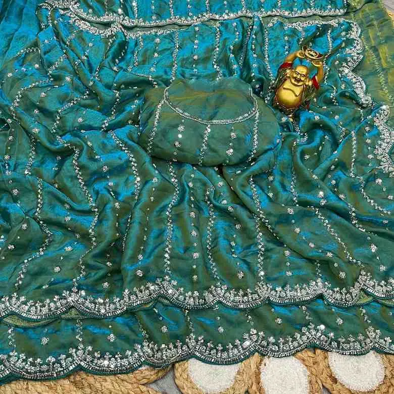 Kc 75 Space Silk Sequence Handworked Designer Saree Collection Sarees