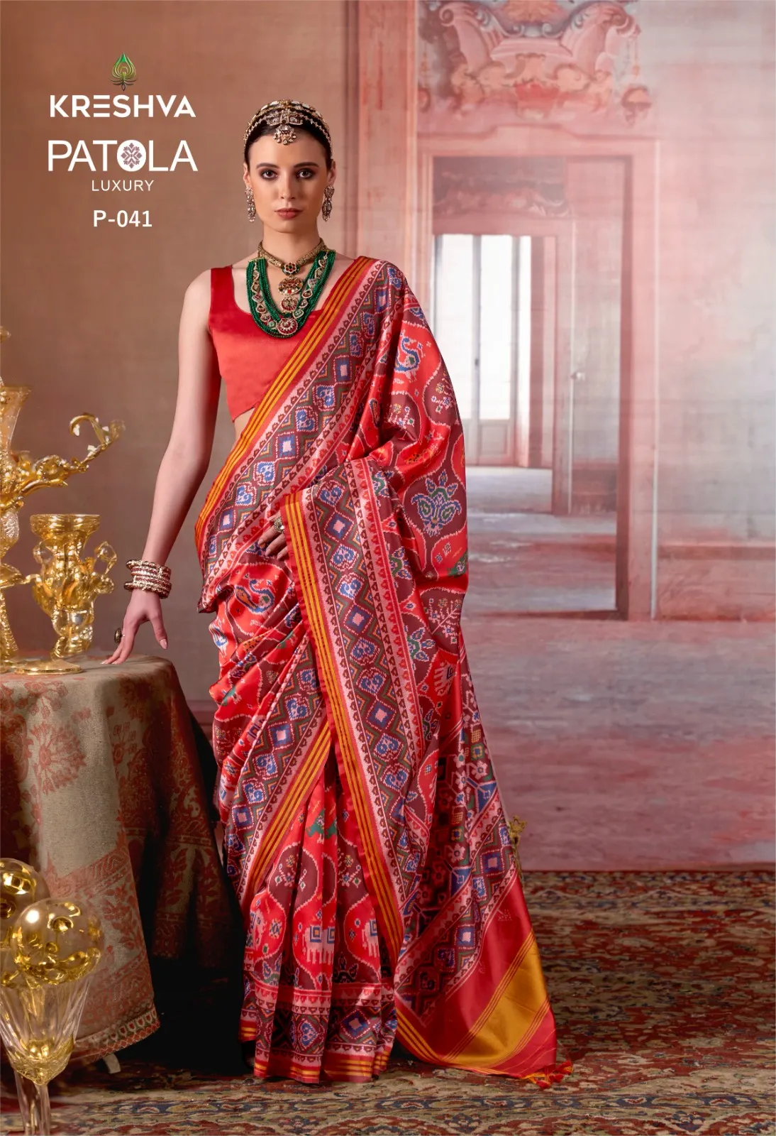 Kreshva Patola Luxury Silk Printed Traditional Wear Saree Collection Sarees