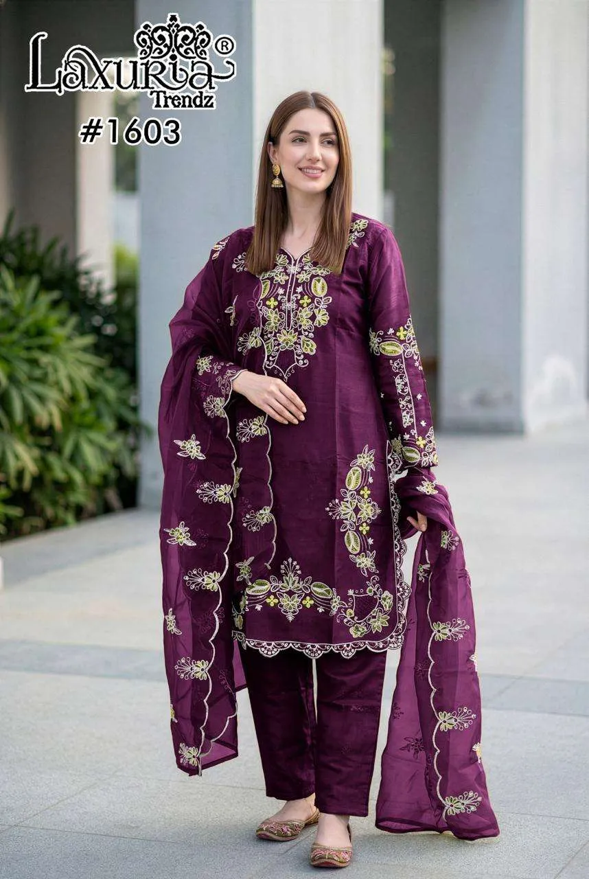 Laxuria Trendz D No 1603 Pakistani Readymade Suits