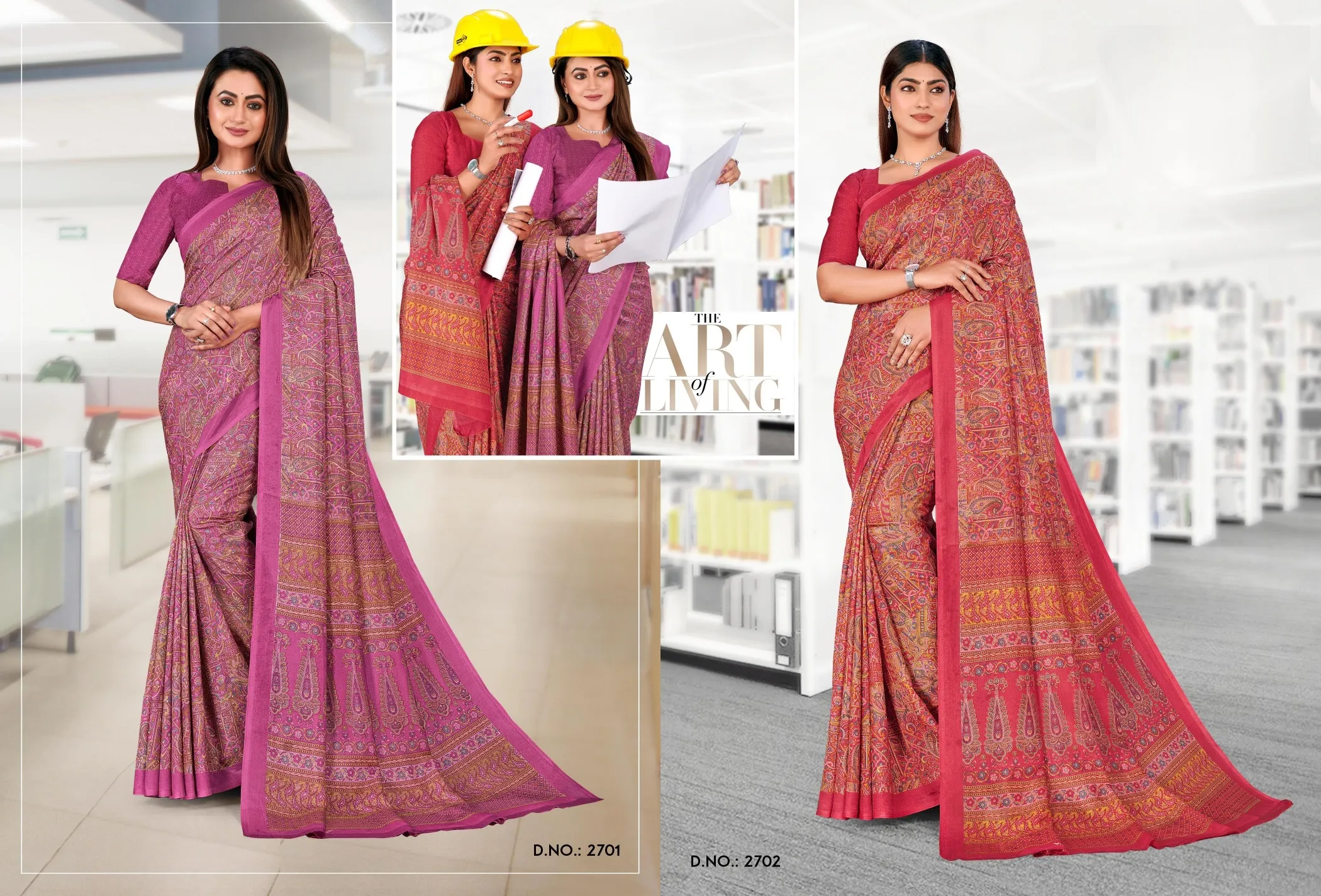 Malgudi Silk Vol 27 Cracle Silk Printed Uniform Saree Collection Sarees