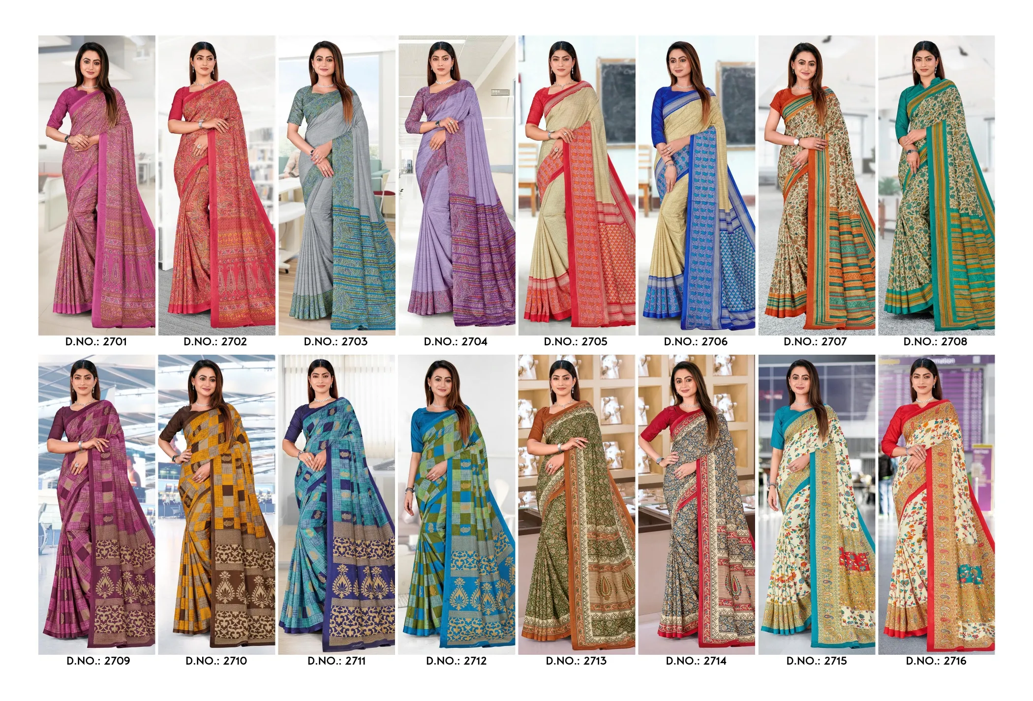 Malgudi Silk Vol 27 Cracle Silk Printed Uniform Saree Collection Sarees