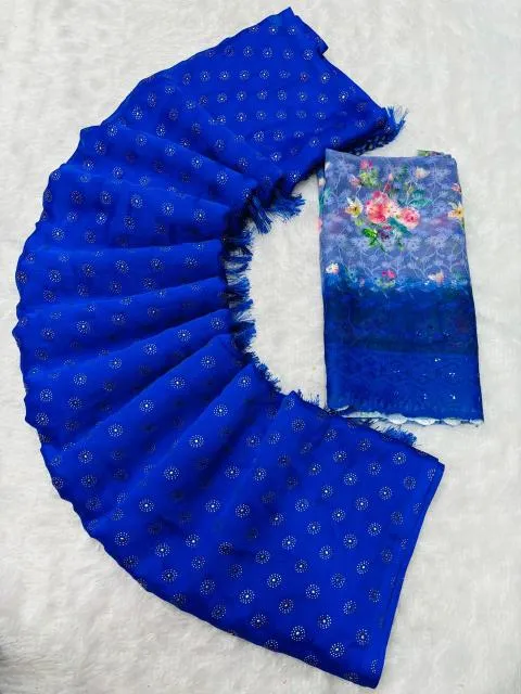 Moss 6237 Modal Crepe Embroidery Saree Collection Sarees