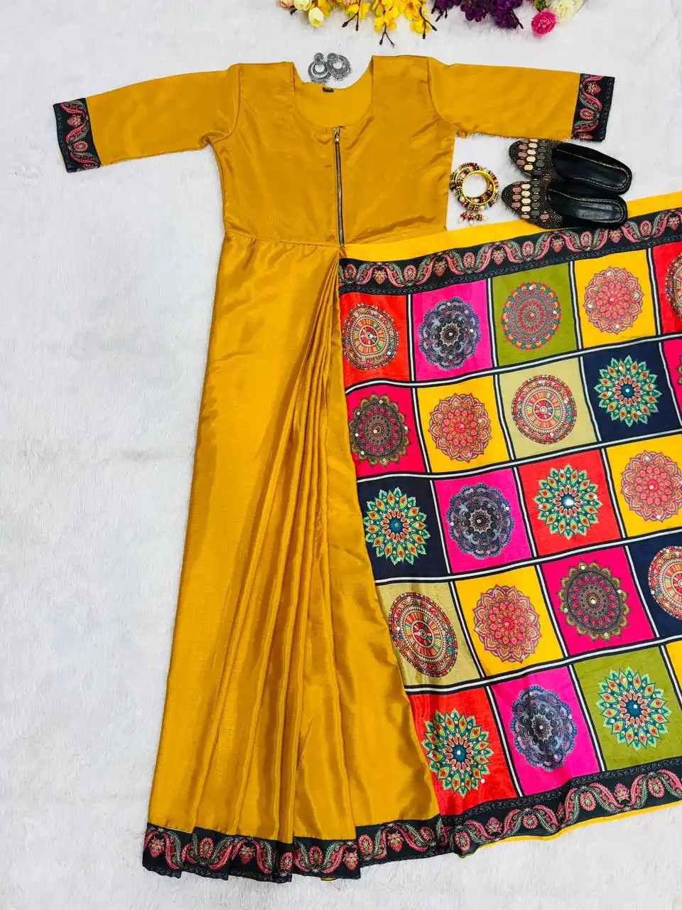 SGT 232 Zip Gown Saree For Women Wholesale