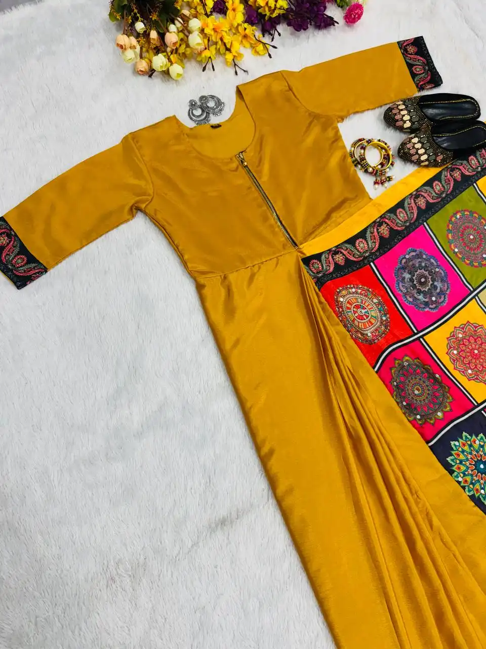 SGT 232 Zip Gown Saree For Women Wholesale