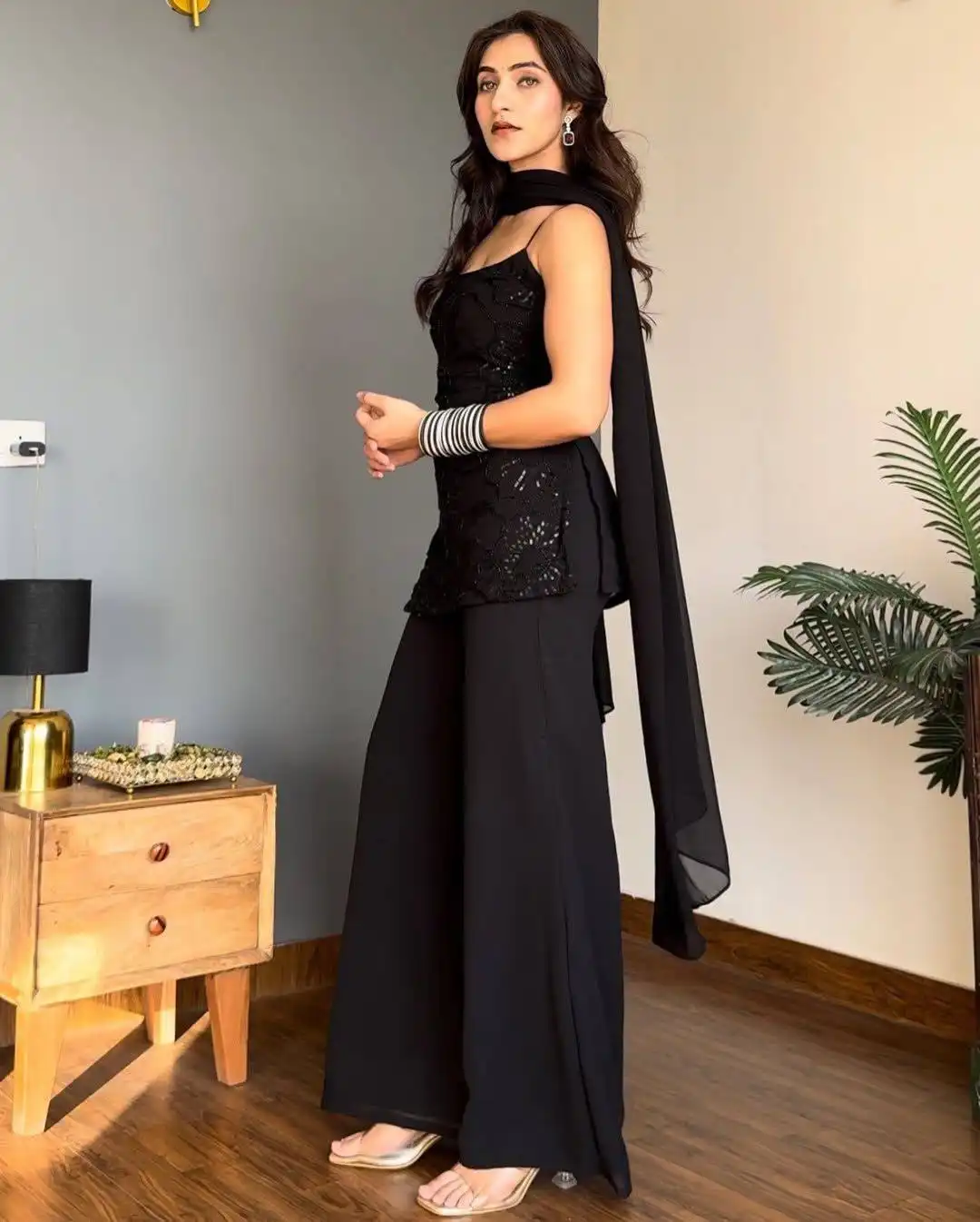 SBD 1825 Women Black Readymade Dress Wholesale Market