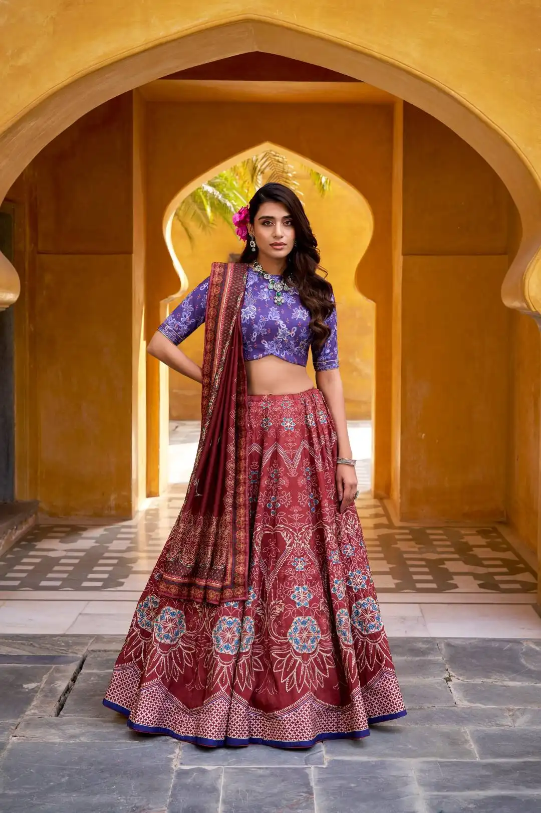 WMN 1010 Printed Lehenga Choli For Women Wholesale Online