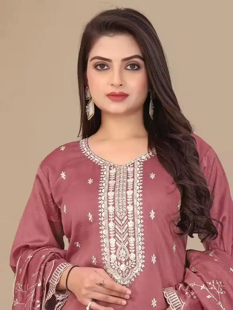 LFK Mishri Kurti Pant Dupatta Set Wholesale Online