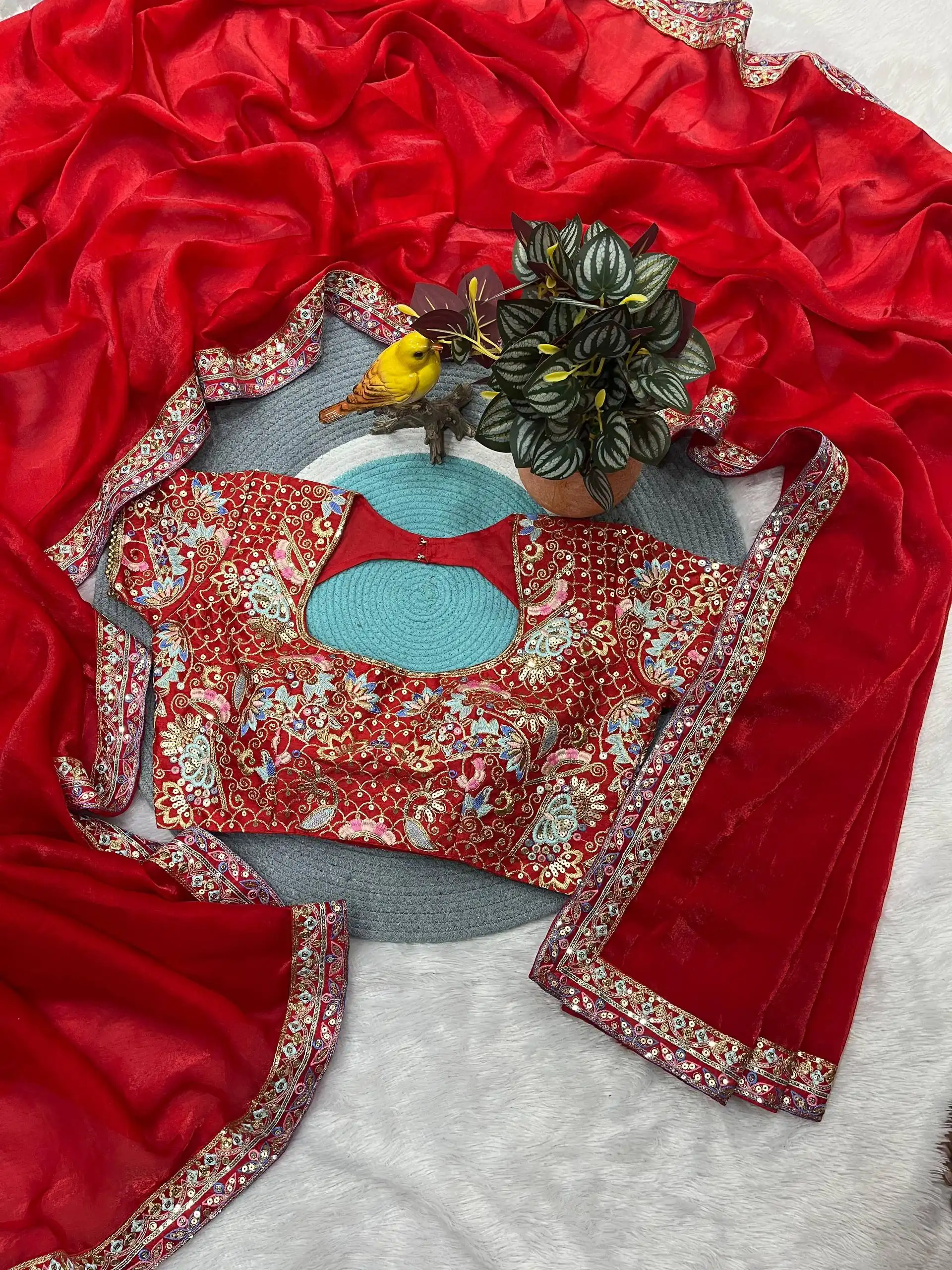 RBC 6065 Saree With Stitched Blouse Online Shopping