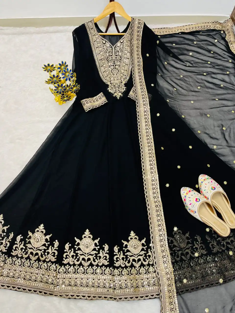 ASD 7099 Gown Dupatta Wholesale Market in Surat Online