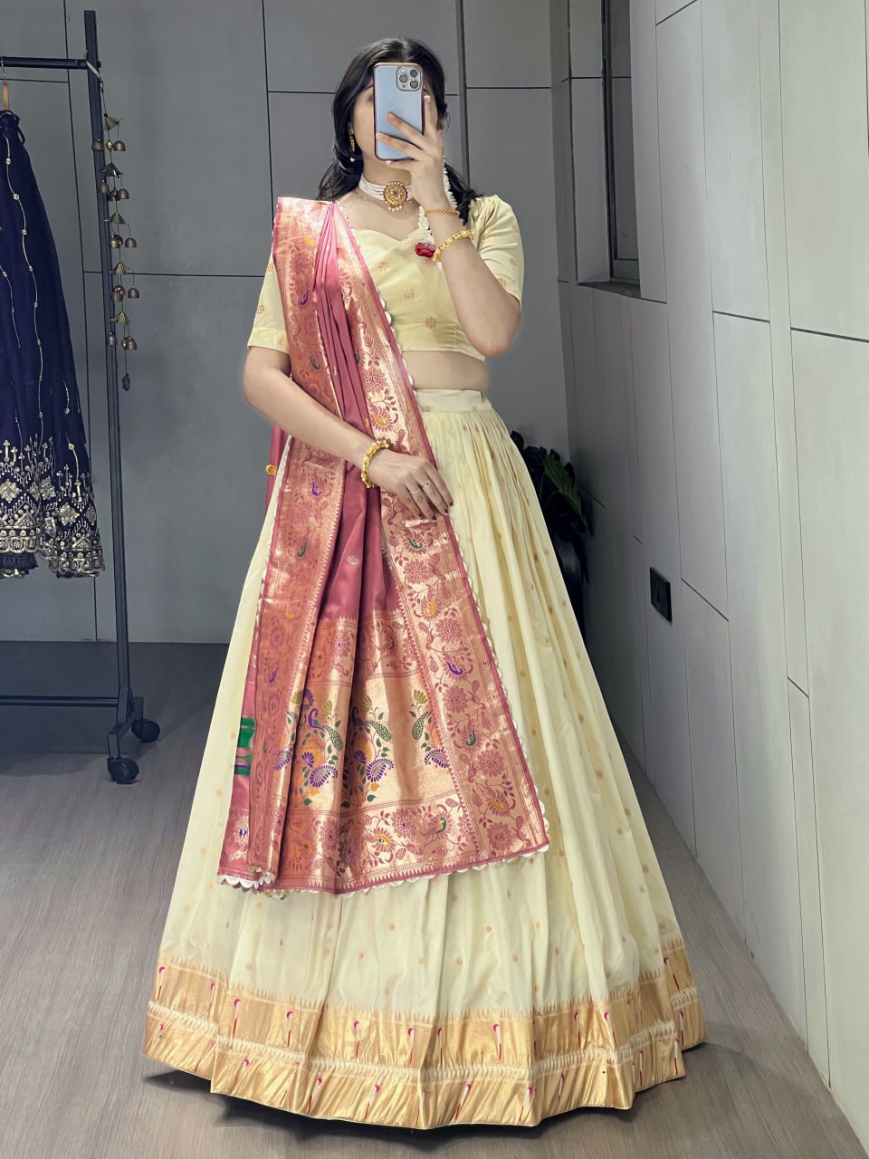 WMT 8233 Lehenga Choli Pongal Design