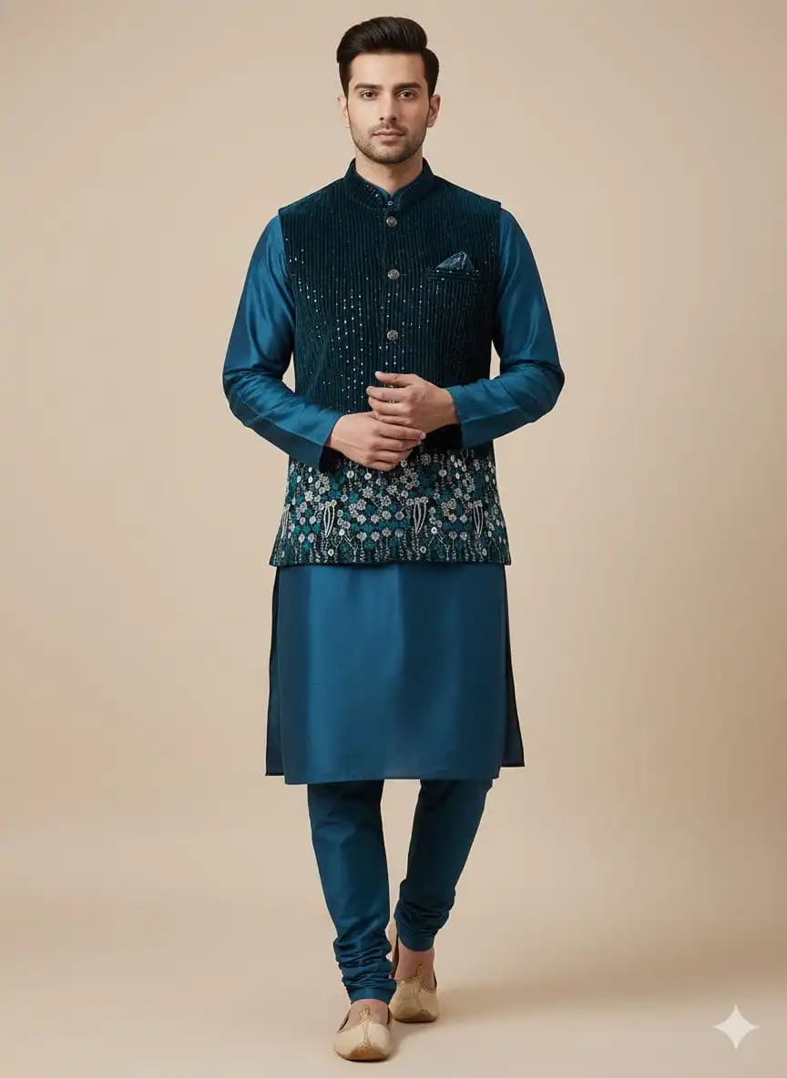 Shyam Vol 78 Men Kurta Pajama With Koti For Wedding