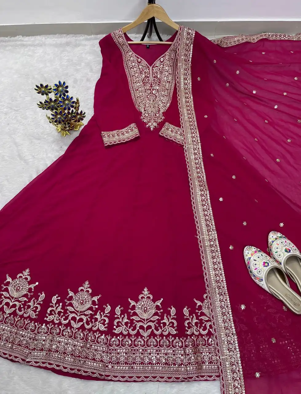 ASD 7099 Gown Dupatta Wholesale Market in Surat Online