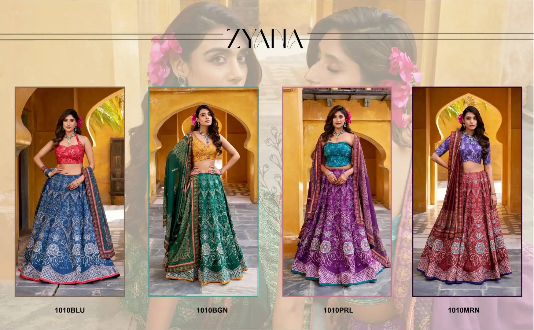 WMN 1010 Printed Lehenga Choli For Women Wholesale Online