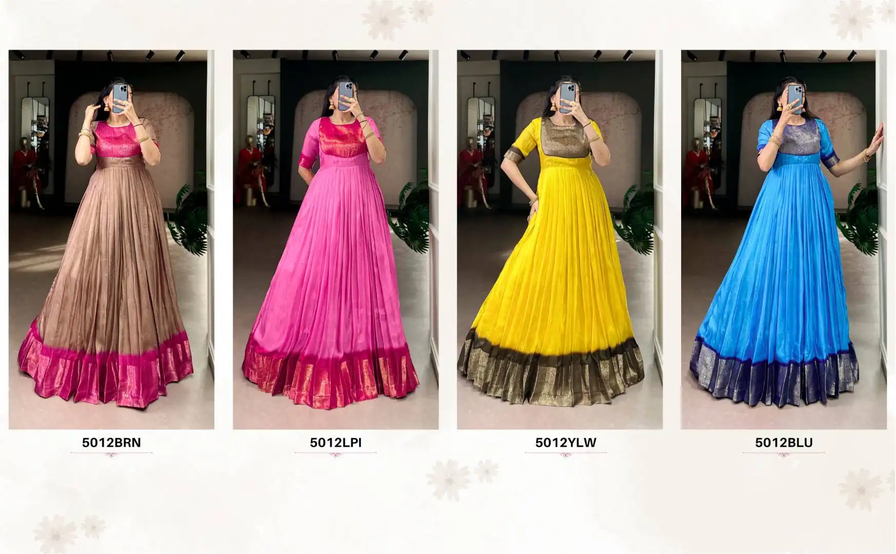 WMN 5012A Gown Wholesale Market In Surat