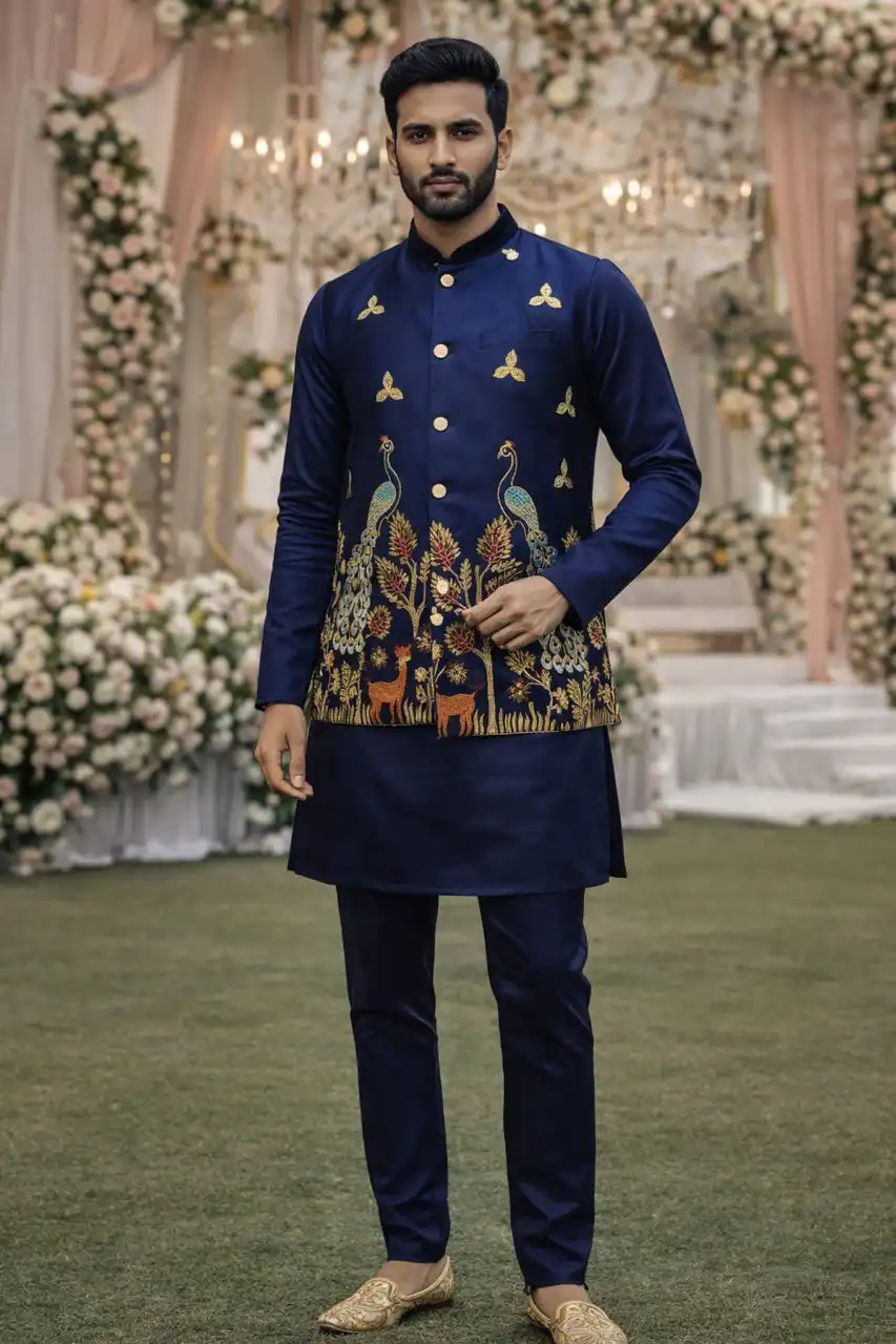 Shyam Vol 62 Traditional Men's Kurta Koti Set