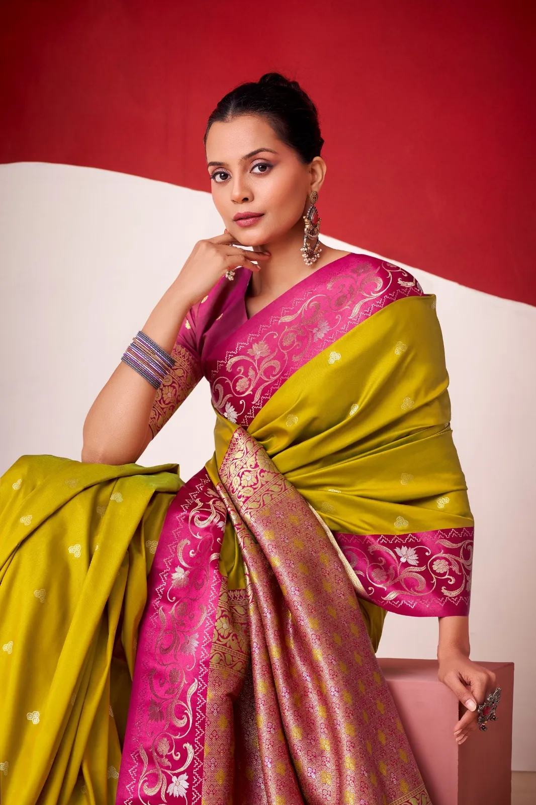 Rajpath Sindhu Ghat Zari Weaving Satin Silk Saree Collection Sarees