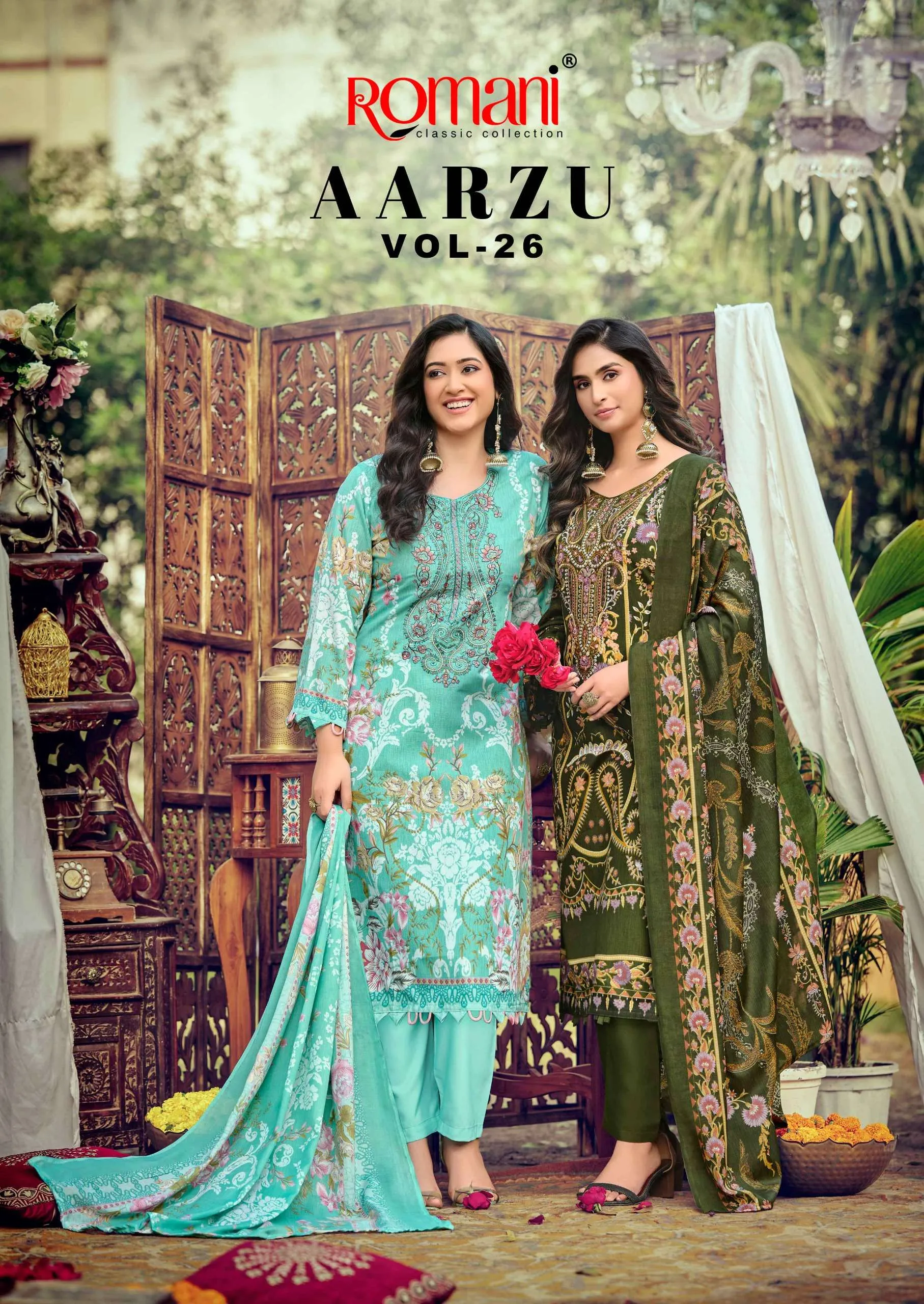 Romani Aarzu Vol 26 Unstitched Suits