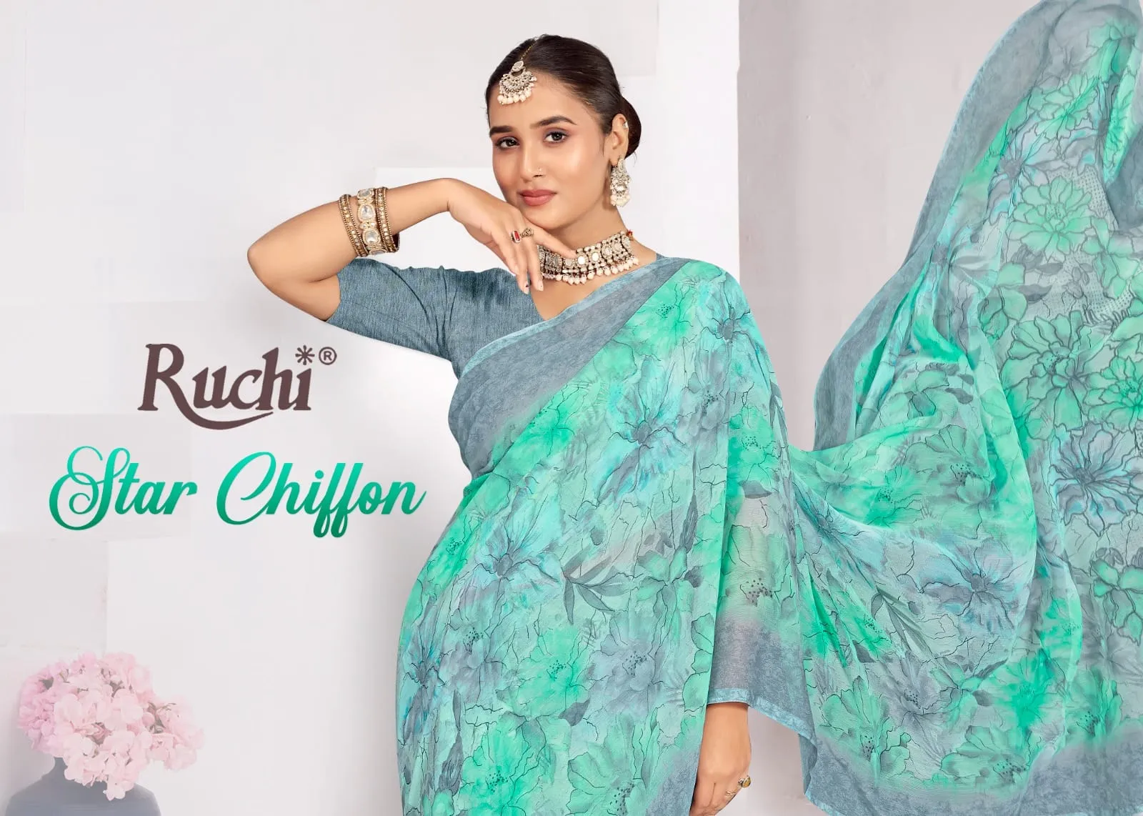 Ruchi Star Chiffon 224 Chiffon Printed Casual Wear Saree Collection Sarees