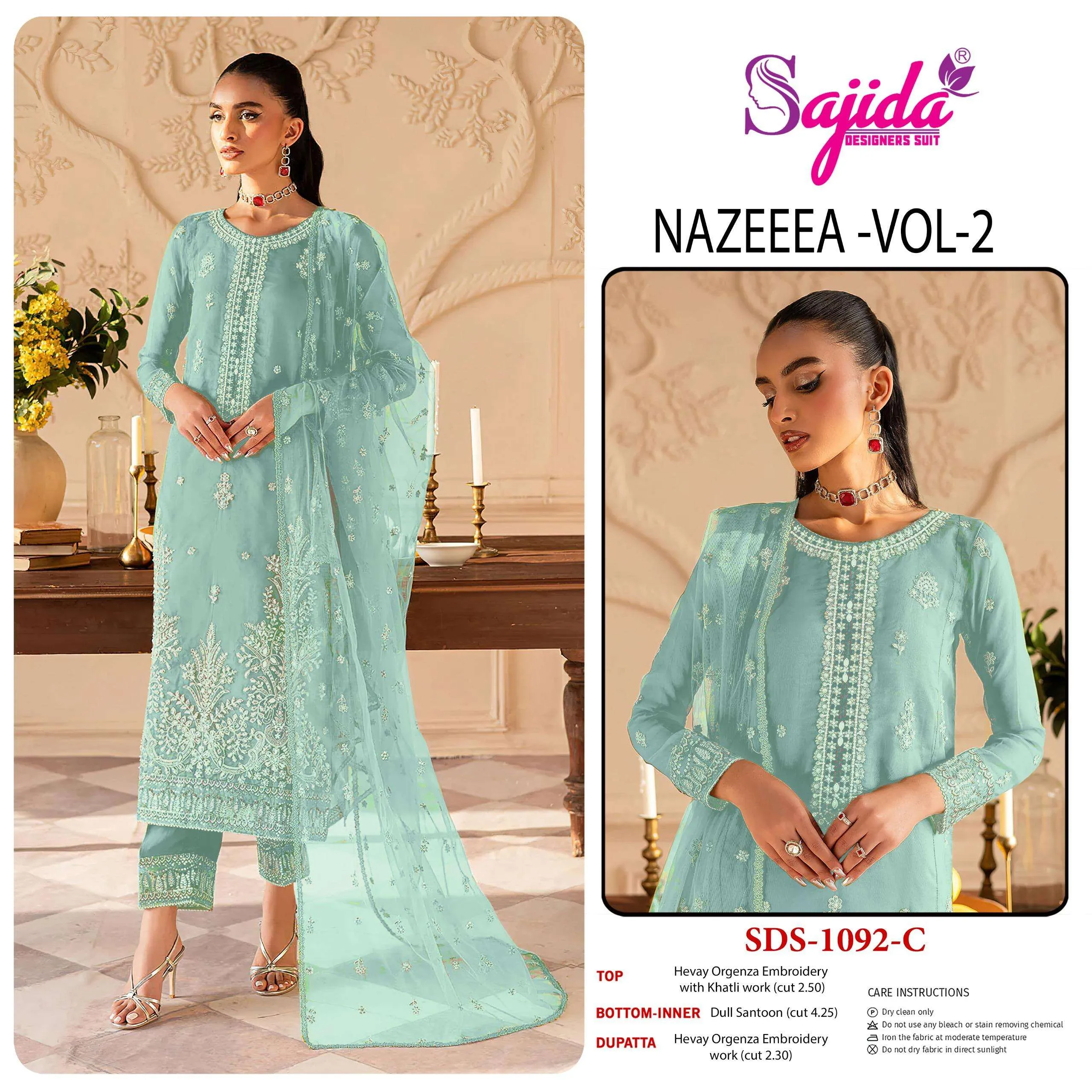 Sajida Designer Nazeeeza Vol Unstitched Suits