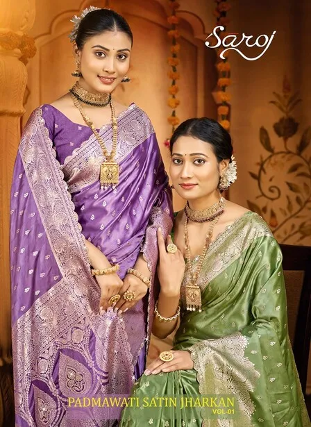 Saroj Padmavati Satin Saroski Vol 1 Silk Saree Collection Sarees