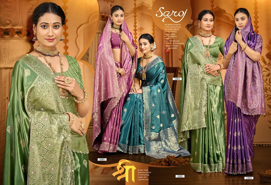 Saroj Padmavati Satin Saroski Vol 3 Silk Saree Collection Sarees