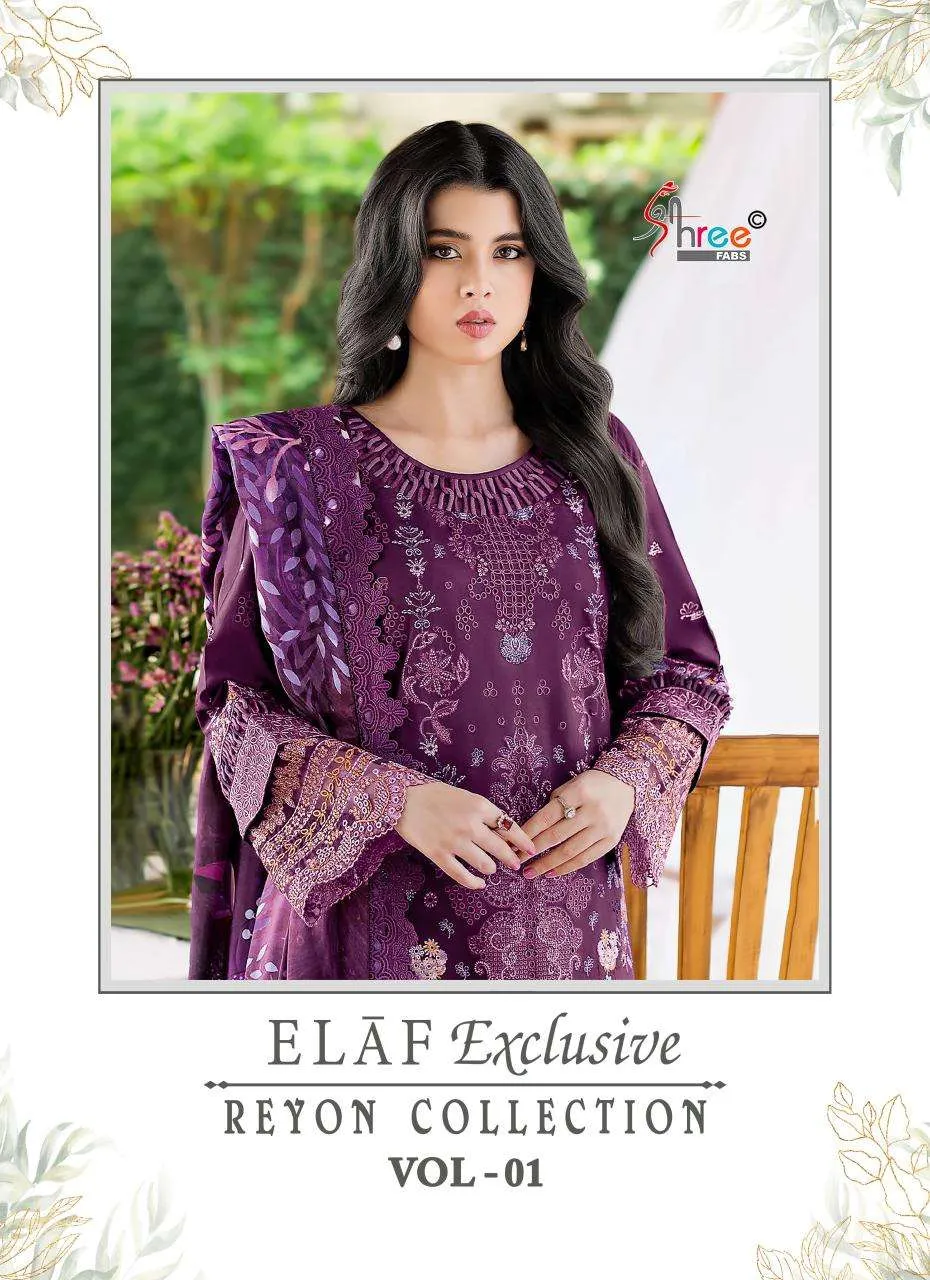 Shree Fab Elaf Exclusive Rayon Collection Vol 1 Pakistani Suits