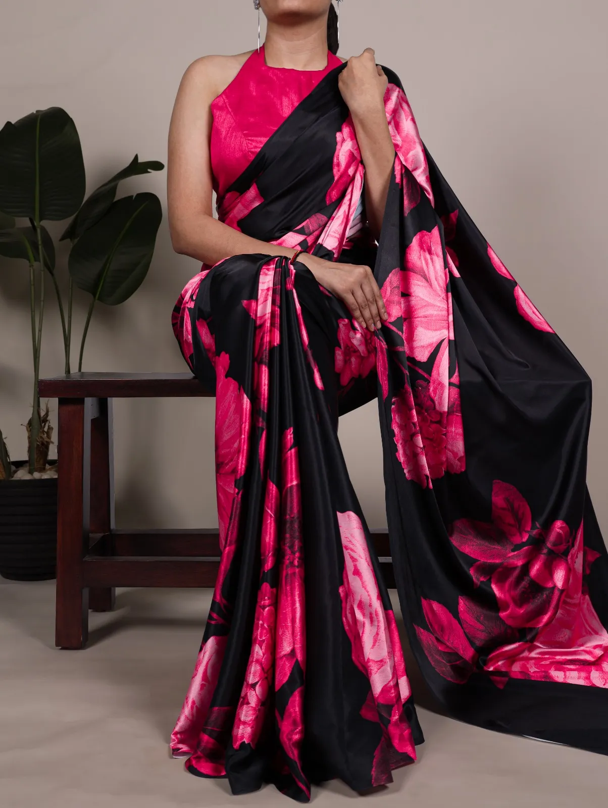 Taraa L 7027 Satin Silk Floral Printed Beautiful Saree Collection Sarees