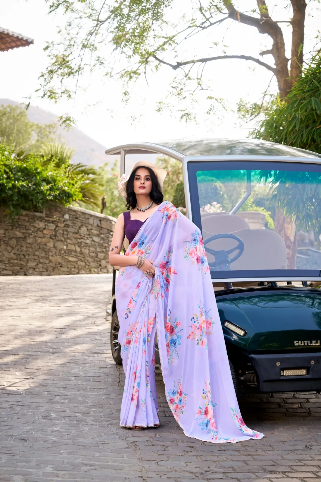 Taraa L 7041 Weighless Marbal Floral Printed Beautiful Saree Collection Sarees