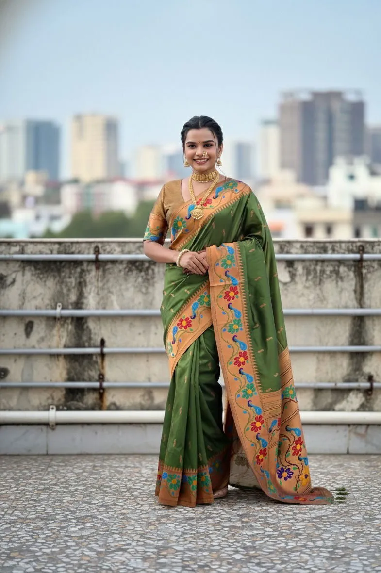 Vt 6088 T Soft Paithani Silk Traditional Wear Saree Sarees