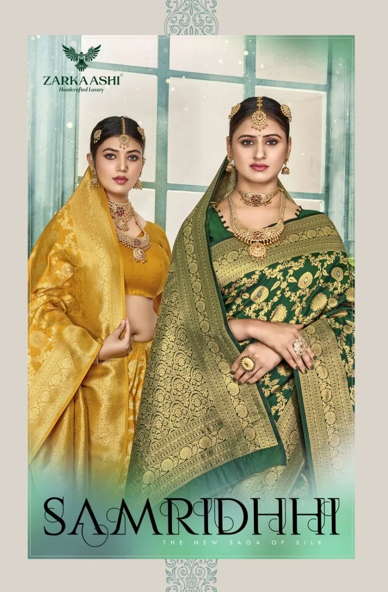Zarkaashi Samridhhi Katan Silk Festival Wear Saree Collection Sarees