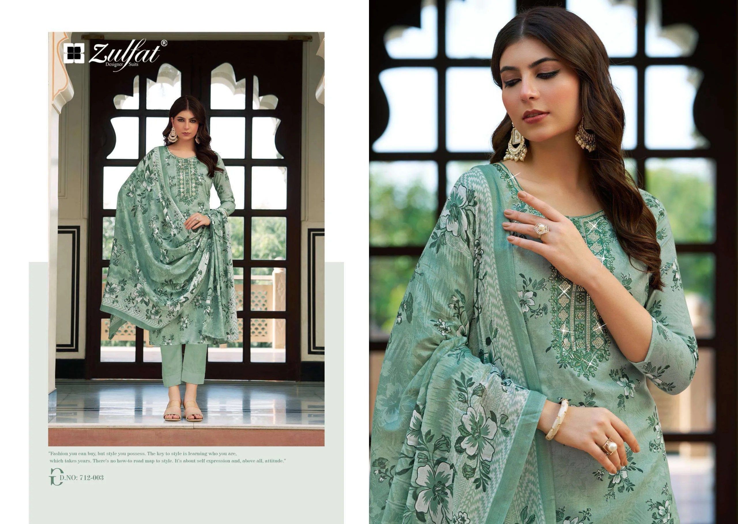 Zulfat Designer Suits Husna Unstitched Suits
