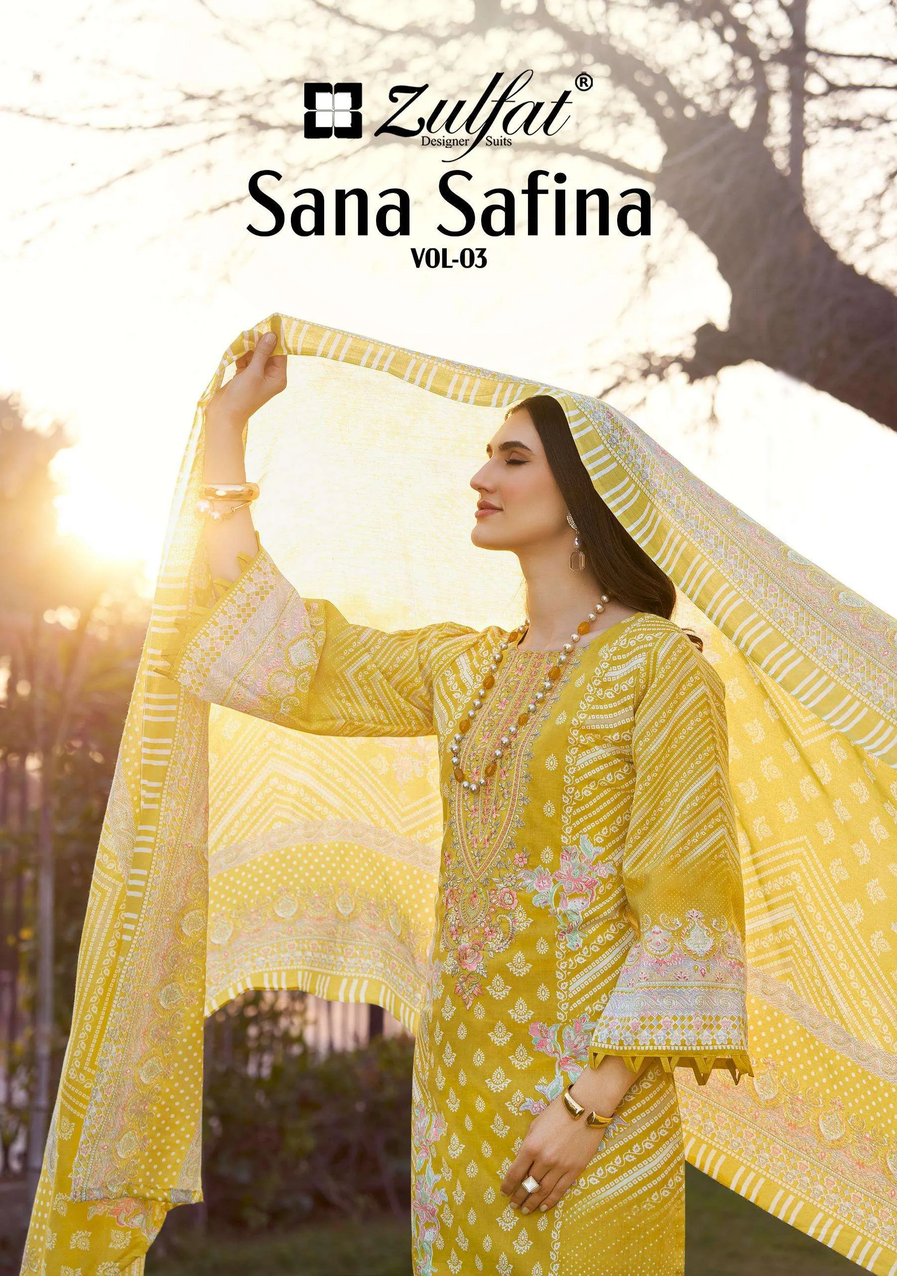 Zulfat Designer Suits Sana Safina Vol 3 Unstitched Suits