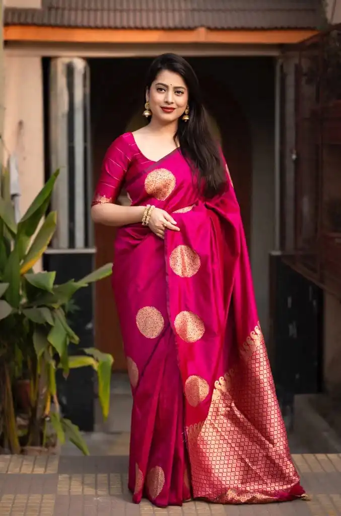 LFK 5148 Traditional Banarasi Silk Saree with Zari Work