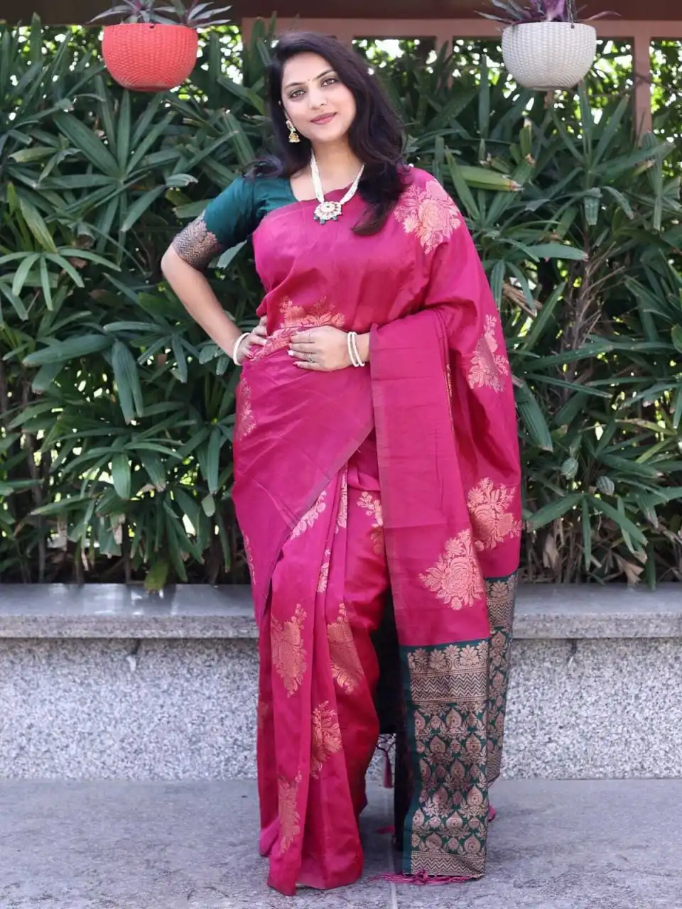 LFK 5209 Banarasi Soft Silk Zari Work Wedding Saree For Women