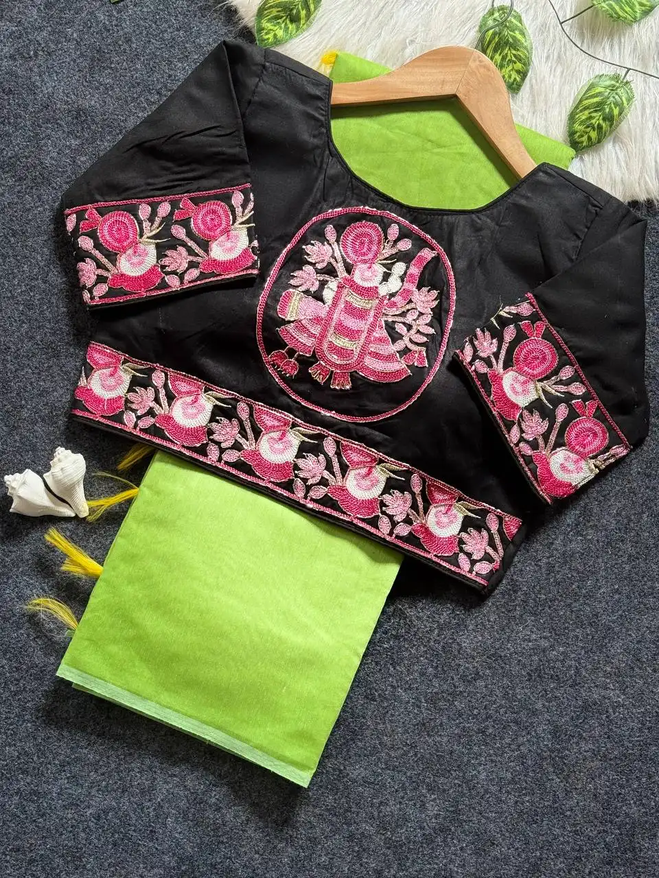 WMS Vol 155 Saree With Designer Stitched Blouse Online India