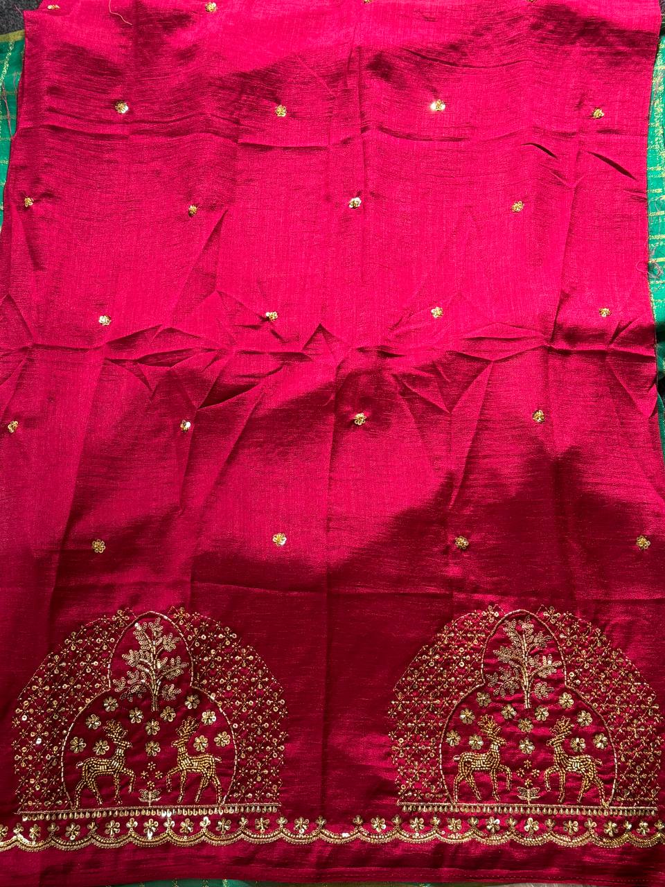 WMS Vol 153 Chex Weaving Saree with Designer Blouse