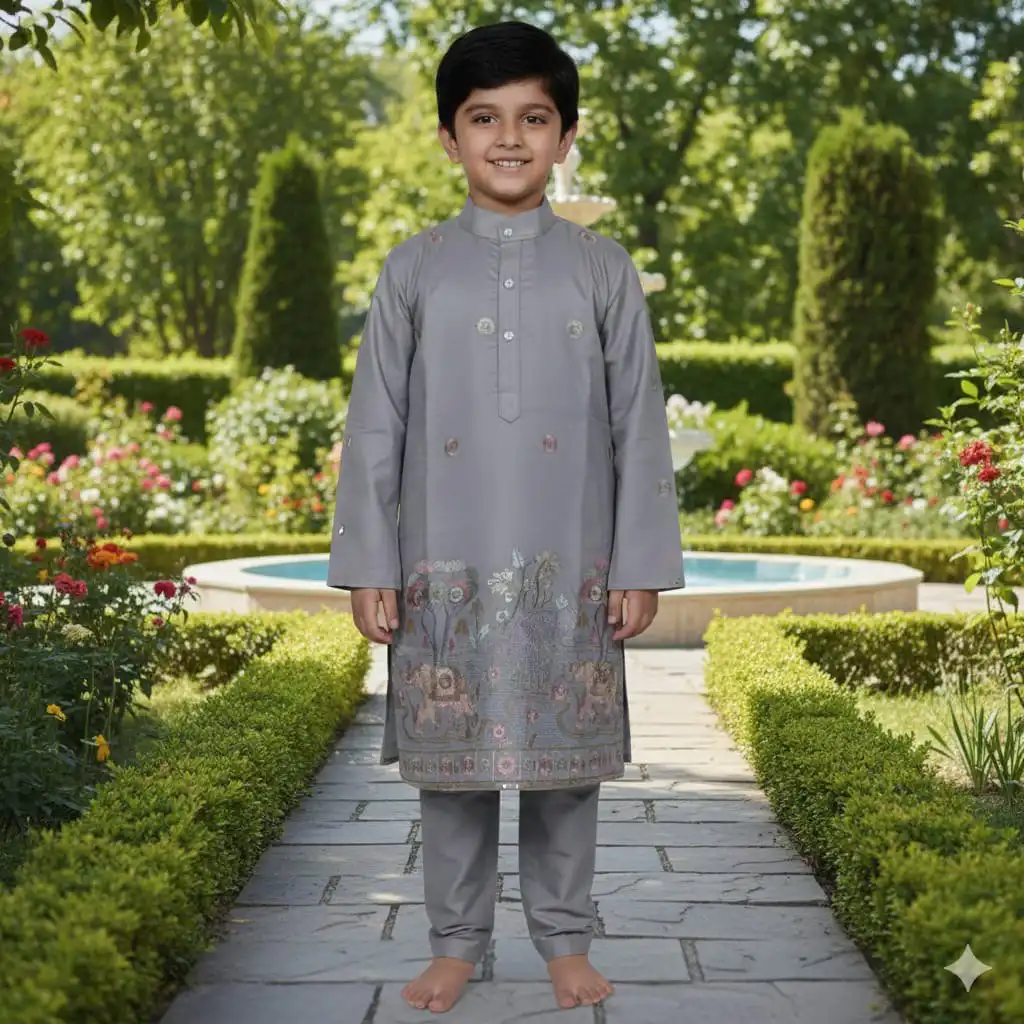 Shyam Vol 83 Kids Wedding Kurta Pajama Daman Work