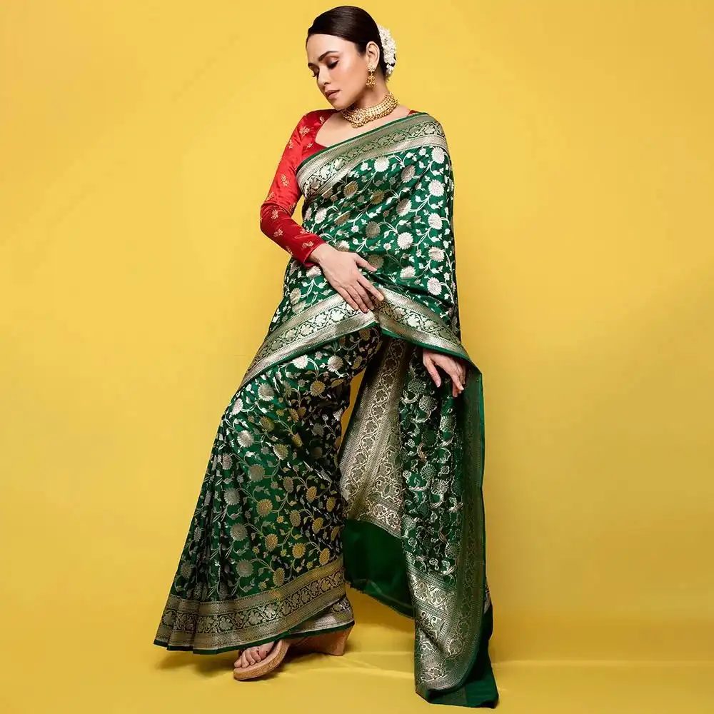 LFK 5209 Banarasi Soft Silk Zari Work Wedding Saree For Women