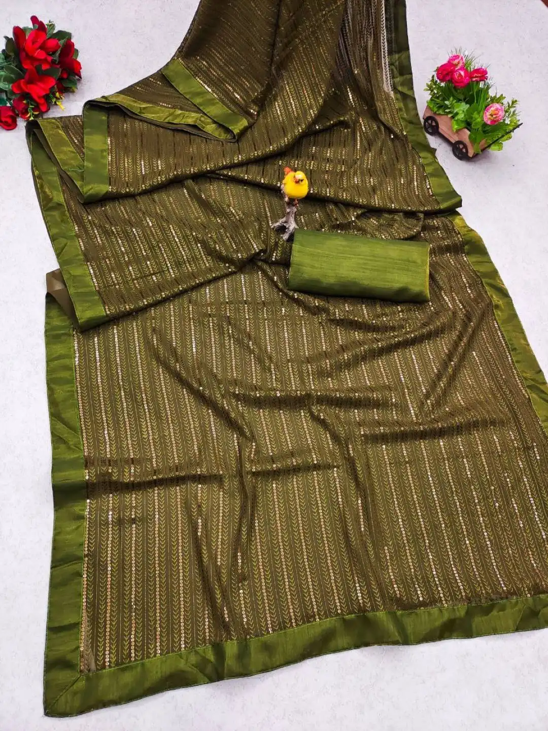 RBC 5020 Heavy Work Leheriya Pattern Saree For Women