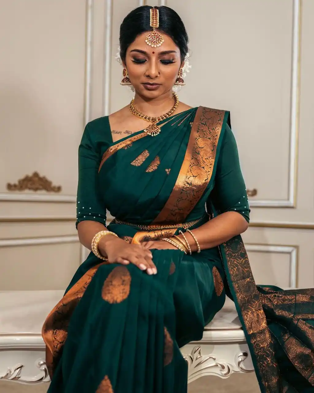 LFK 5209 Banarasi Soft Silk Zari Work Wedding Saree For Women