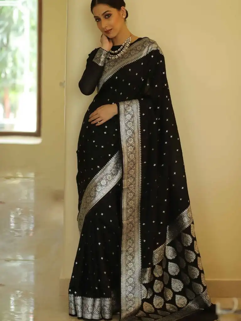 LFK 5141 Pure Silver Weaving Banarasi Saree Online
